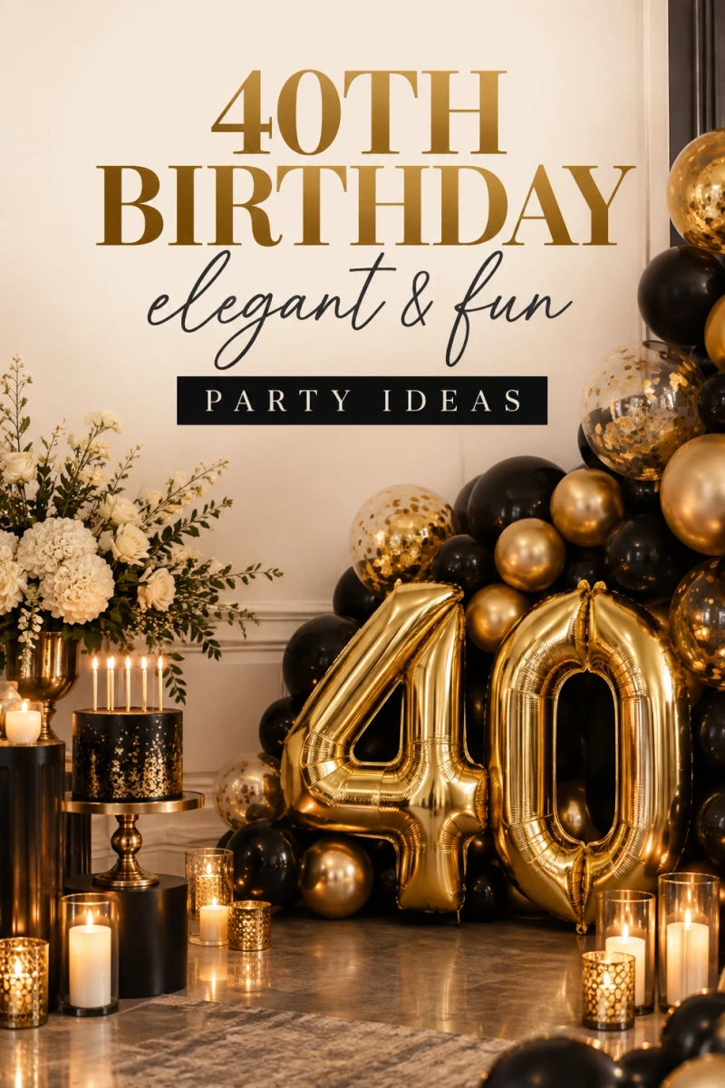 Pin these 40th birthday party ideas for later