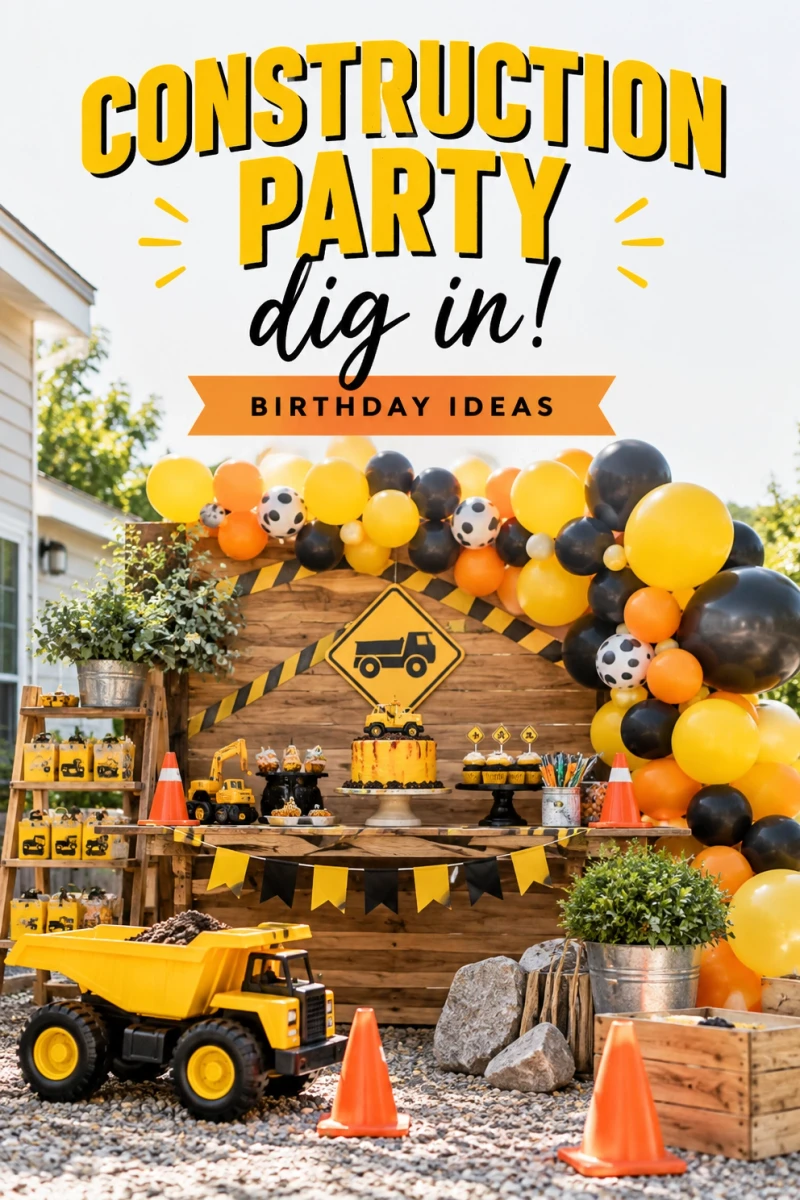 Pin these construction birthday party ideas for later