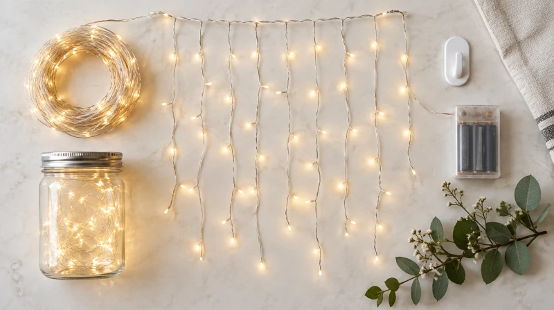 Fairy light color temperature comparison between warm white and cool white